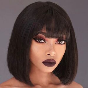 Black Shoulder Length Wig